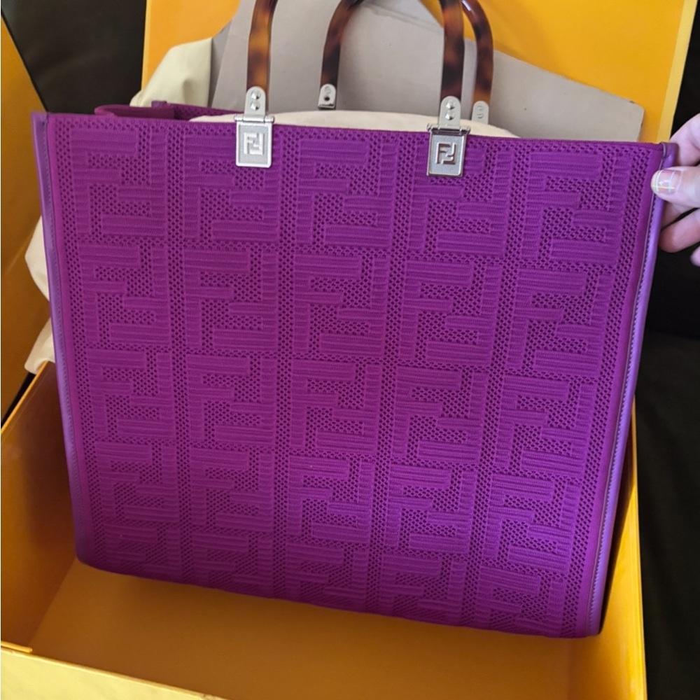 Purple Designer Tote Bag